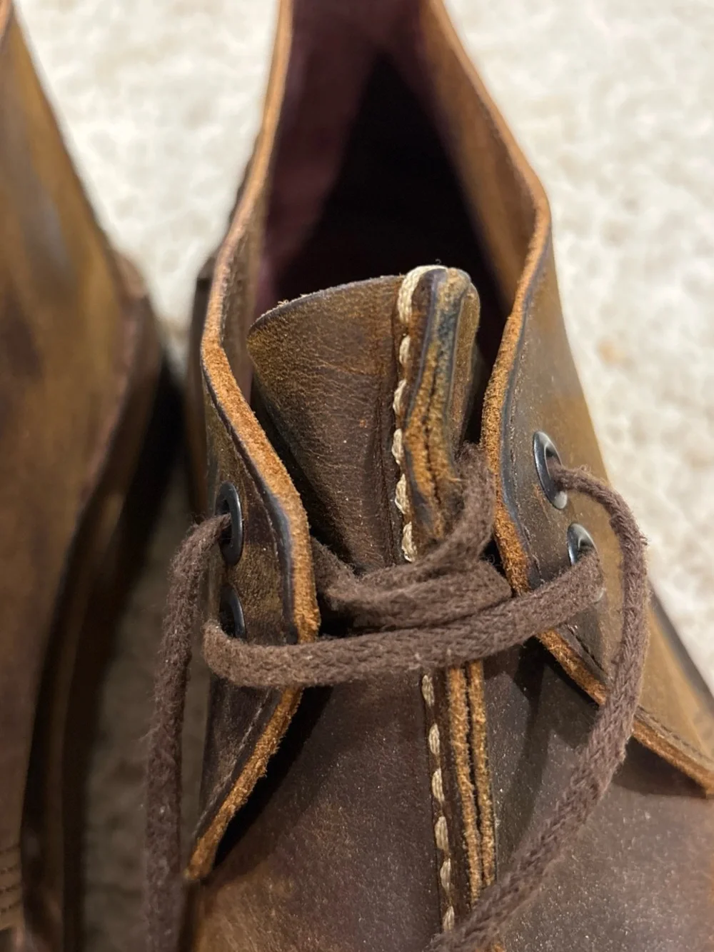 Clarks Originals Men’s Desert Trek Boots Shoes Brown Beeswax Leather Size 11M